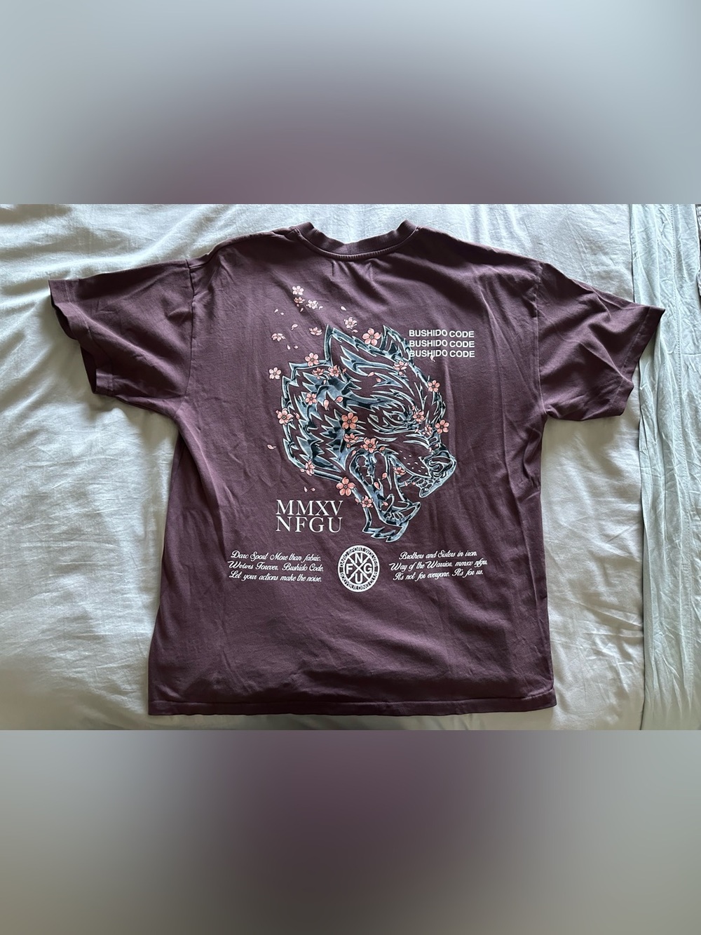 Mens Darc Sport Cherry Blossoms "Premium" Oversized Tee Purple Dusk Size Large